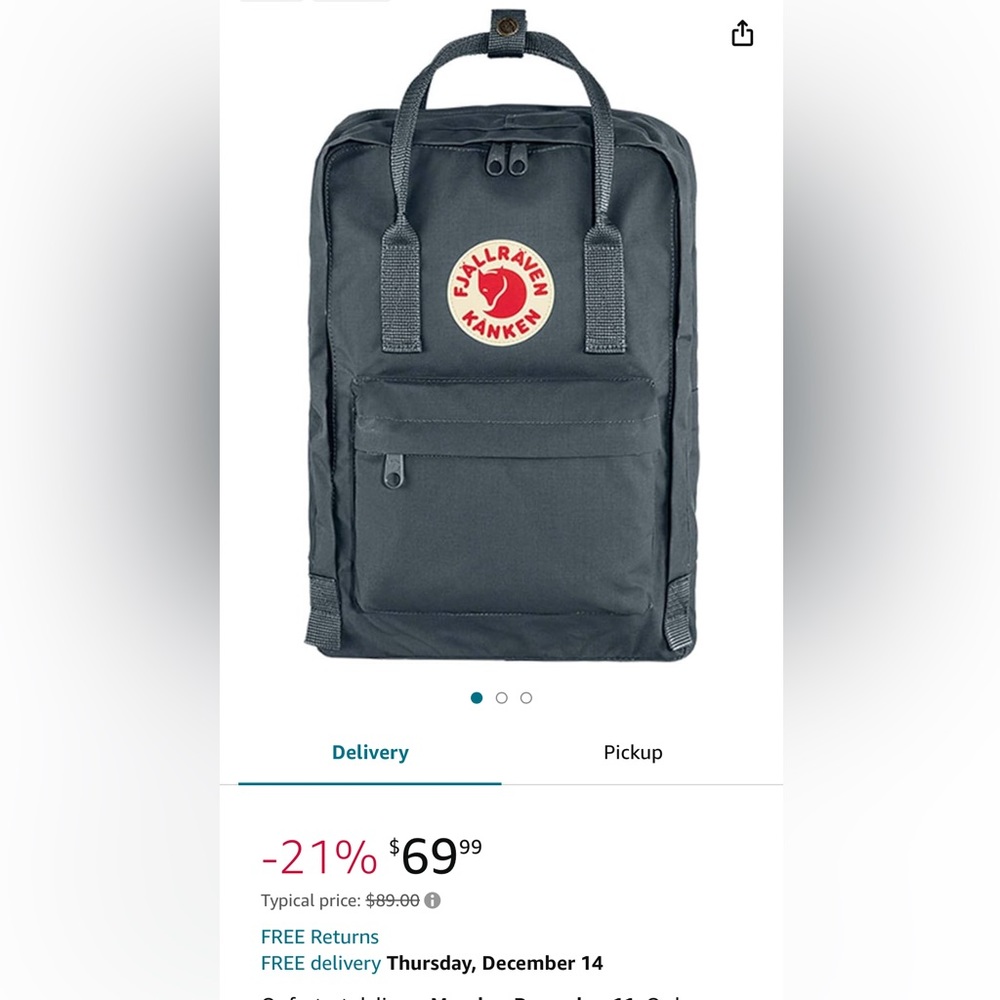 Fjallraven F23523031 Kanken Laptop 13" Graphite